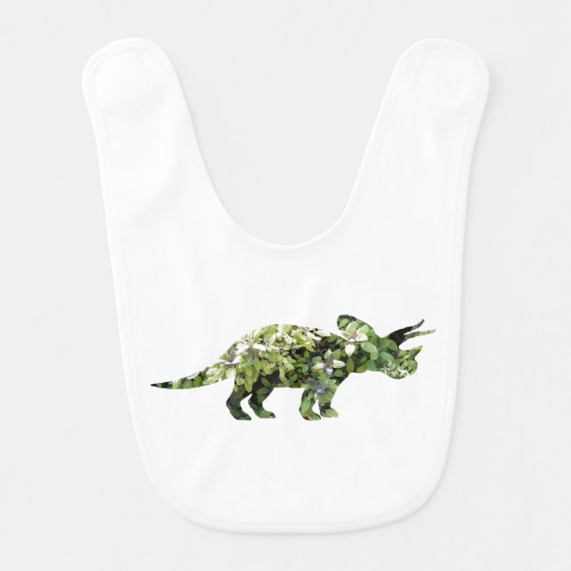 Brave baby boy  Plants Baby Bib (Front)