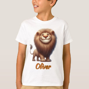 Brave Baby Lion - Customizable Kids' T-Shirt