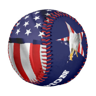 Brave Bald Eagle, The American Flag, Star Baseball