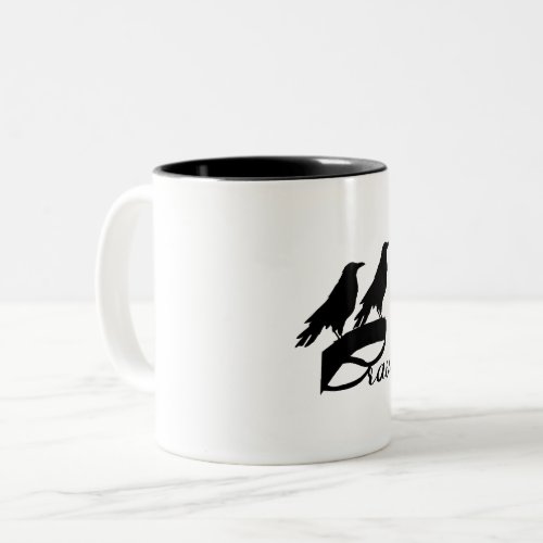 Brave Blackbird Two_Tone Coffee Mug