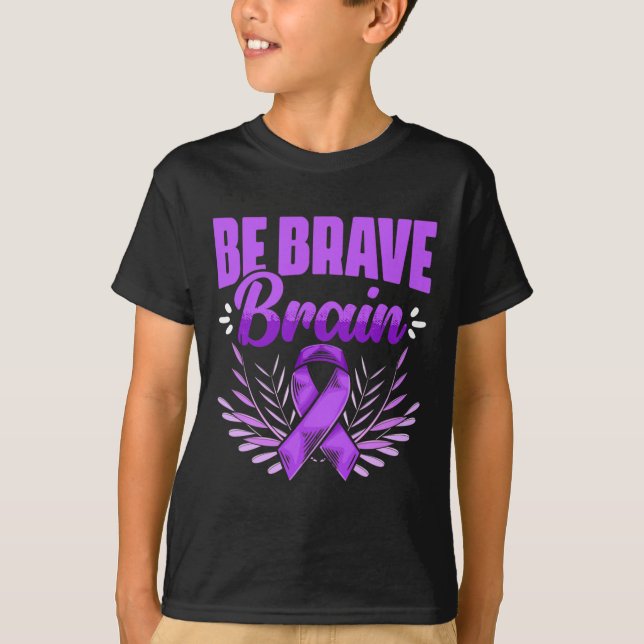 Brave Brain - Epilepsy Survivor Epilepsy Awareness T-Shirt (Front)