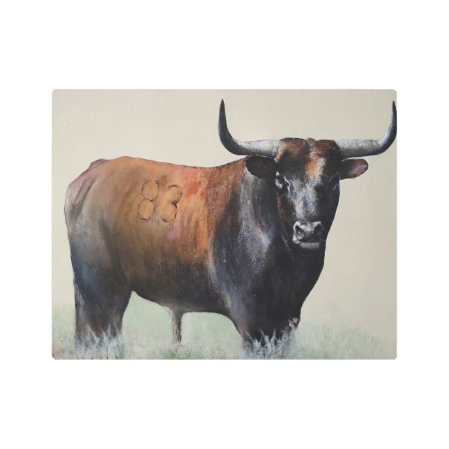 Brave Bull Metal Print (Front)