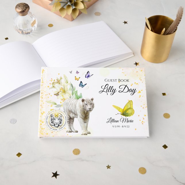 Brave Butterfly Project Personalize Photo Message Guest Book (Front Open)