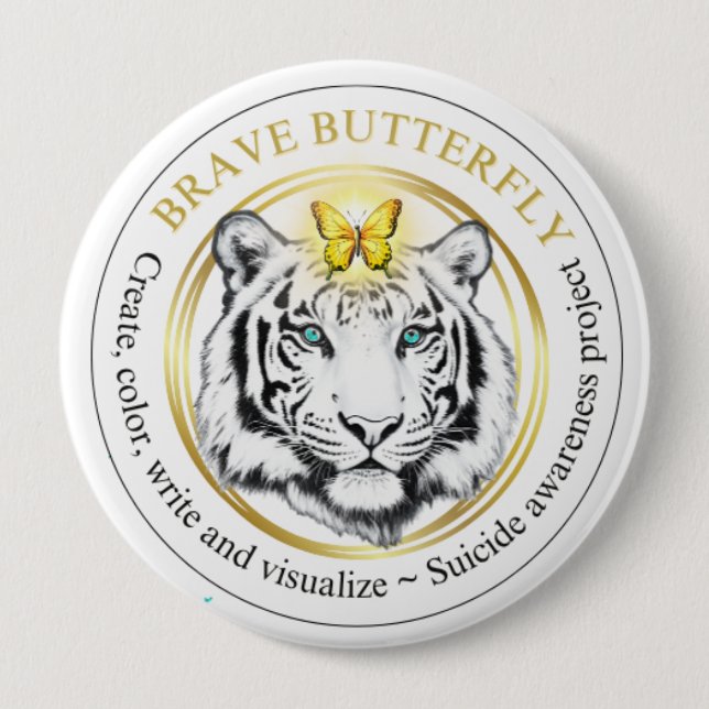 Brave Butterfly Project Suicide Awareness Button (Front)