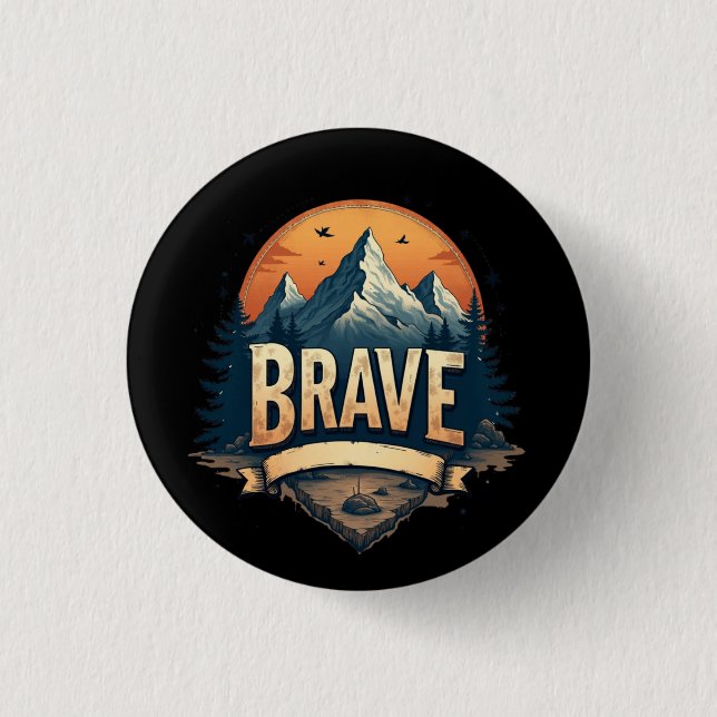 Brave Button  Adventure Graphic Tee for Women Teen (Front)