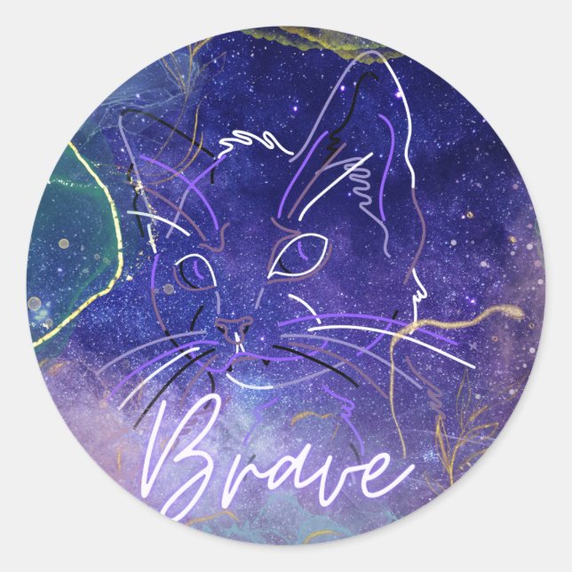 "Brave Cat" Sticker (Front)