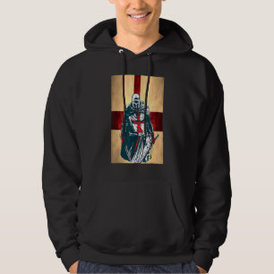 Brave Christian Crusader Warrior England Flag Knig Hoodie