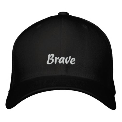 Brave  Crazy Embroidered Cap