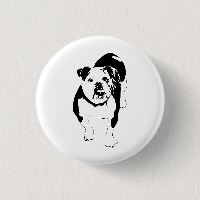 Brave Dot, Bulldog Badge Button (Front)