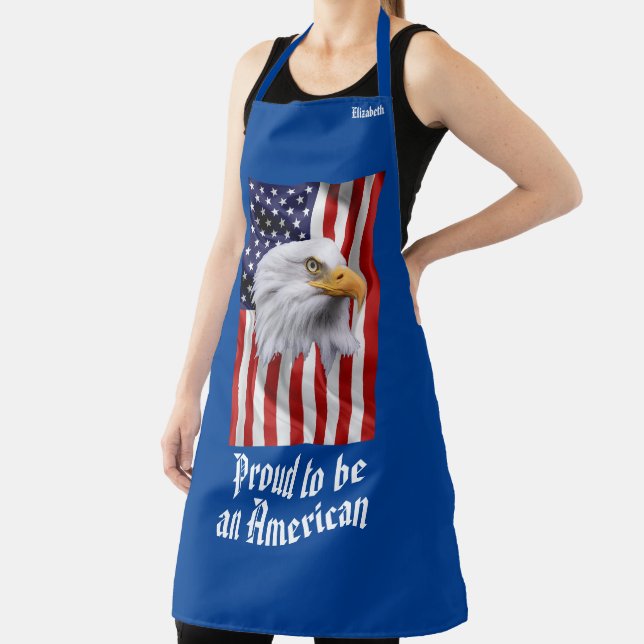Brave Eagle, The American Flag, Patriotic Apron (Insitu)