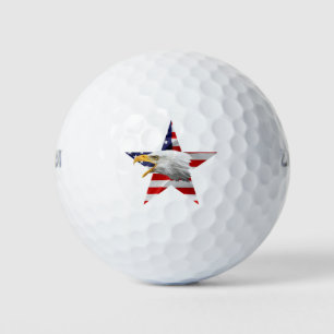 Brave Eagle, The American Flag, Patriotic Golf Balls
