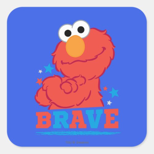 Brave Elmo Square Sticker