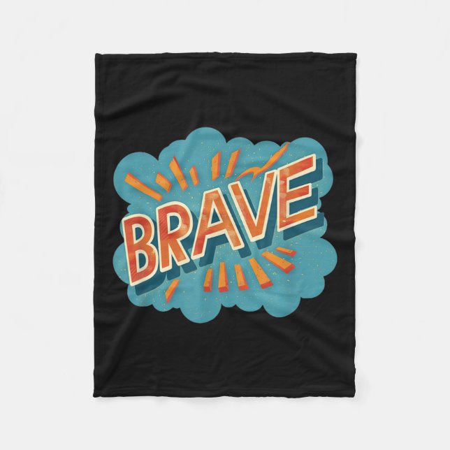 Brave Emblem Costume For Cool Boys And Girls  Fleece Blanket (Front)