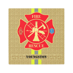Brave Firefighter Maltese Cross Art