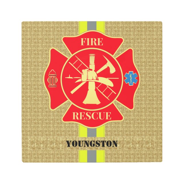 Brave Firefighter Maltese Cross Art (Front)