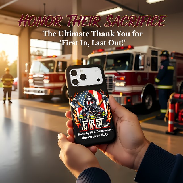 Brave firefighter ready Case-Mate iPhone case (Creator Uploaded)
