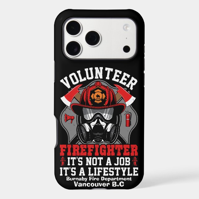 Brave firefighter ready for action in vibrant gear Case-Mate iPhone case (Back)