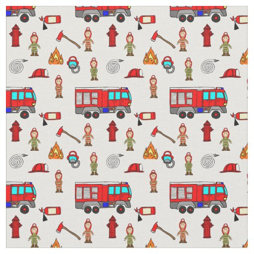 Brave Firefighters Fabric