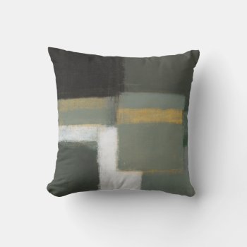 'brave' Green And Gold Abstract Art Throw Pillow by T30Gallery at Zazzle