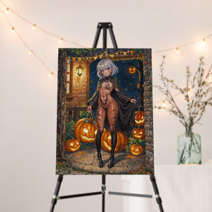Brave Halloween Girl Trick or Treat Bodypainting Foam Board