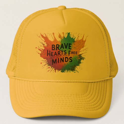 Brave hearts free minds trucker hat
