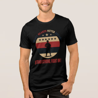 Brave Hearts Never Break T-Shirt - Stand Strong, Tri-Blend Shirt