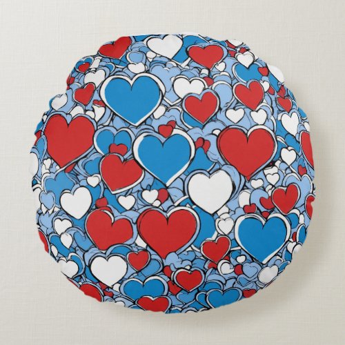Brave Hearts Stand  Round Pillow