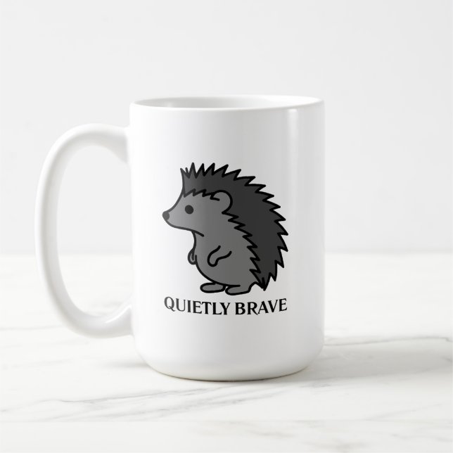 Brave Hedgehog Coffee Mug (Left)