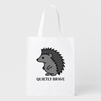 Brave Hedgehog Grocery Bag