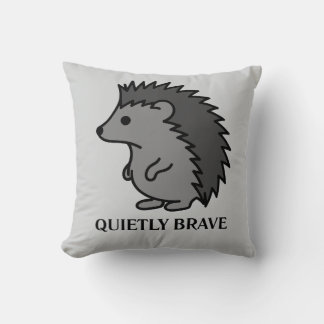 Brave Hedgehog Throw Pillow