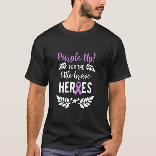 Brave Heroes Purple Up Month For Military Childr T_Shirt