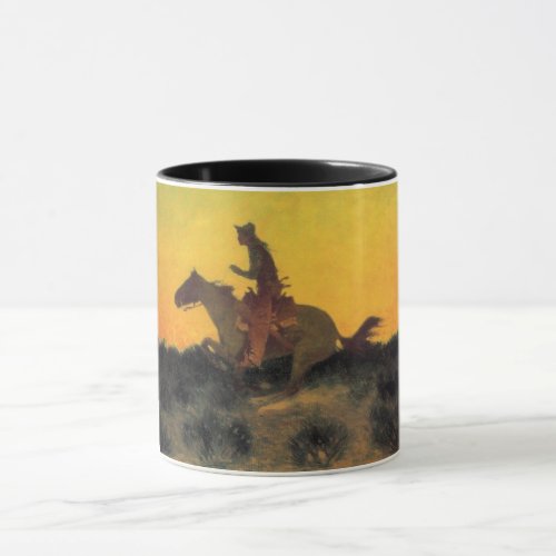 Brave Horse Rider Against the Sunset Mug