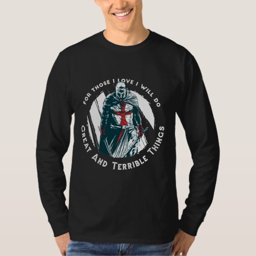 Brave Knight Quote Design T_Shirt