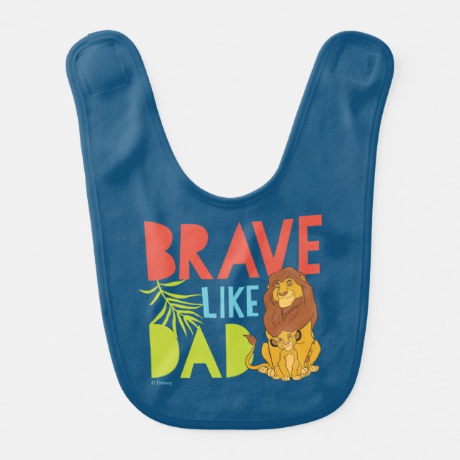 Brave Like Dad Baby Bib (Front)