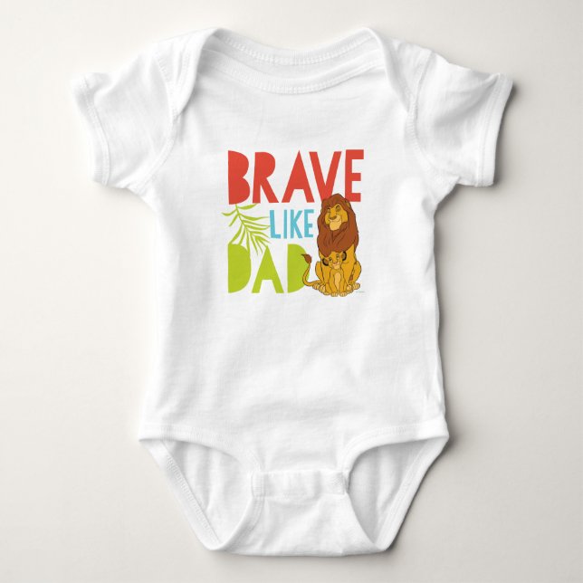 Brave Like Dad Baby Bodysuit (Front)