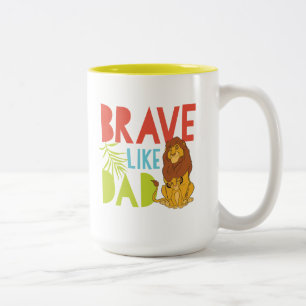 Brave Like Dad Two-Tone Coffee Mug