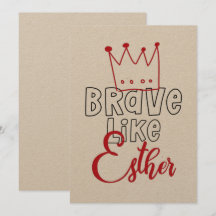Brave Like Esther - Inspiring Jewish Purim Art