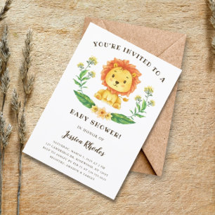 Brave Lion Baby Shower Invitation
