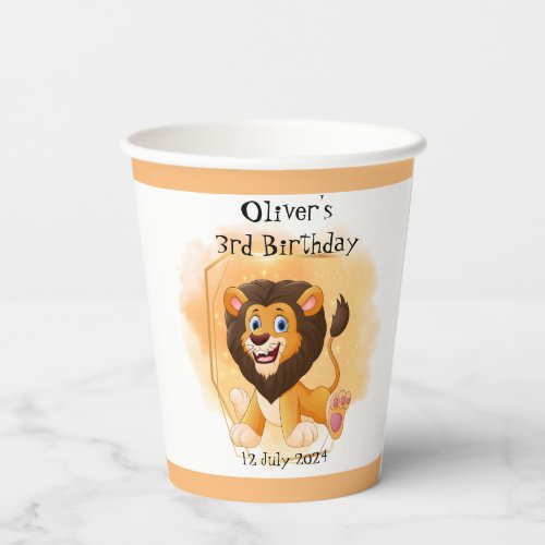 Brave Lion Birthday Party Cup