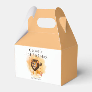Brave Lion Birthday Party Plate Favor Boxes