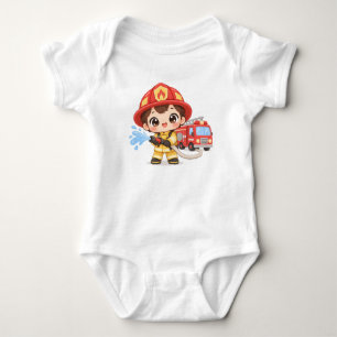 Brave Little Firefighter Baby Bodysuit