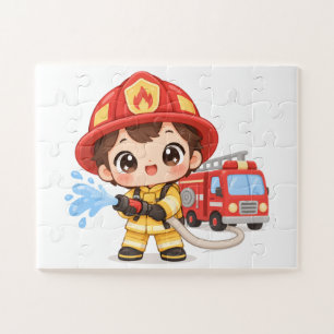 Brave Little Firefighter Jigsaw Puzzle
