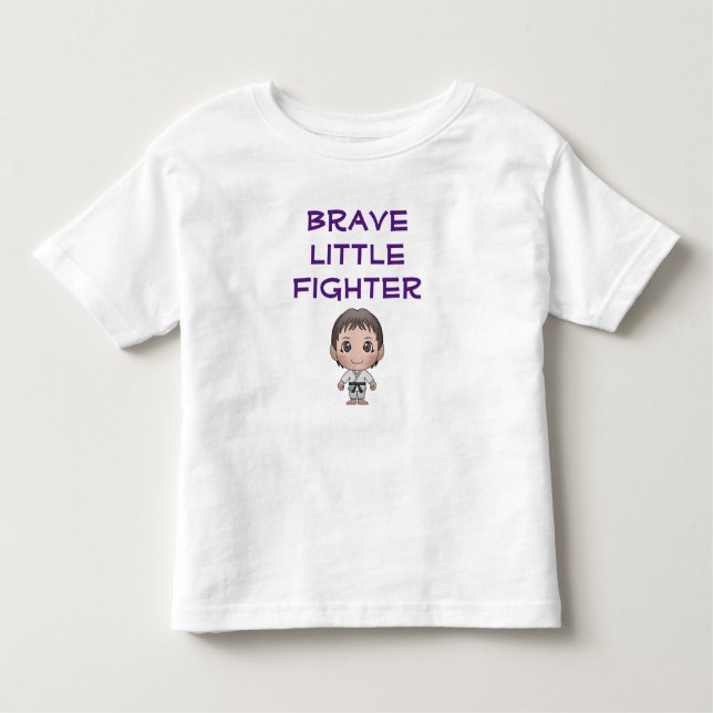 Brave Little Warrior Boy Judoka Judo Fighter Toddler T-shirt (Front)