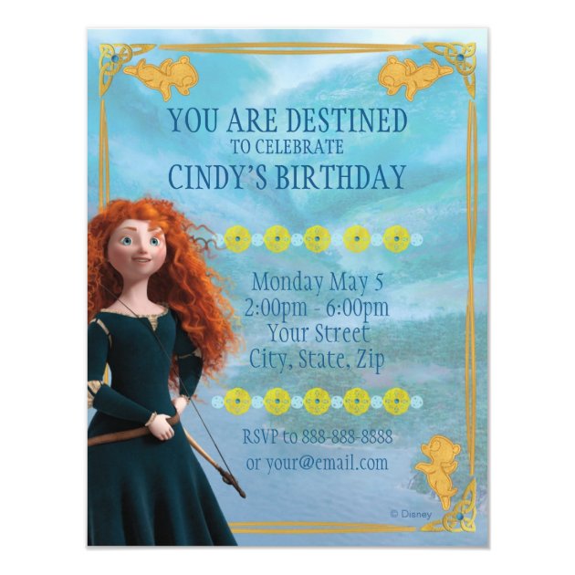 Brave Merida | Birthday Invitation