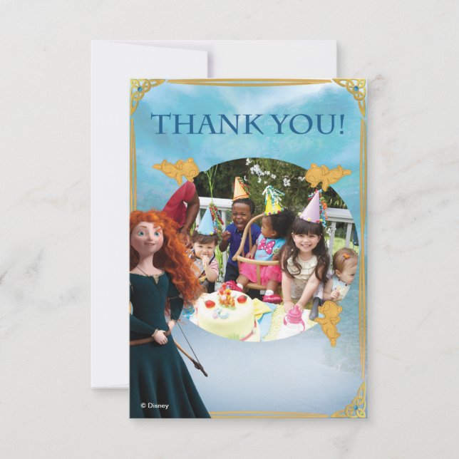 Brave Merida | Birthday Thank You Photo Card (Front)