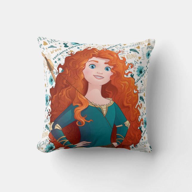Brave Princess Throw Pillow (Front)