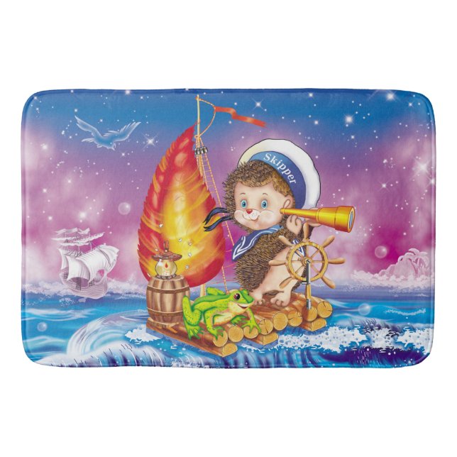 Brave sailor bathroom mat (Front)