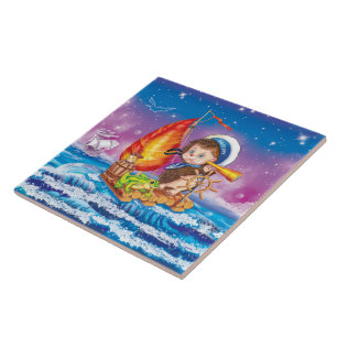 Brave sailor ceramic tile