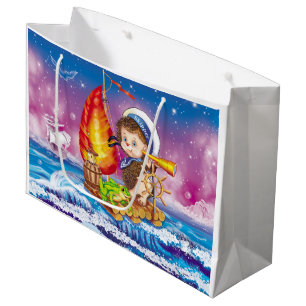 Brave sailor large gift bag