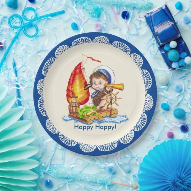 Brave sailor paper plates (Party)